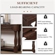 Light Espresso 63 Pine Wood Console Table with 3 Drawers and Shelf for Entryway