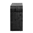 Black Solid Wood Retro Console Table with 2 Drawers and Open Shelf