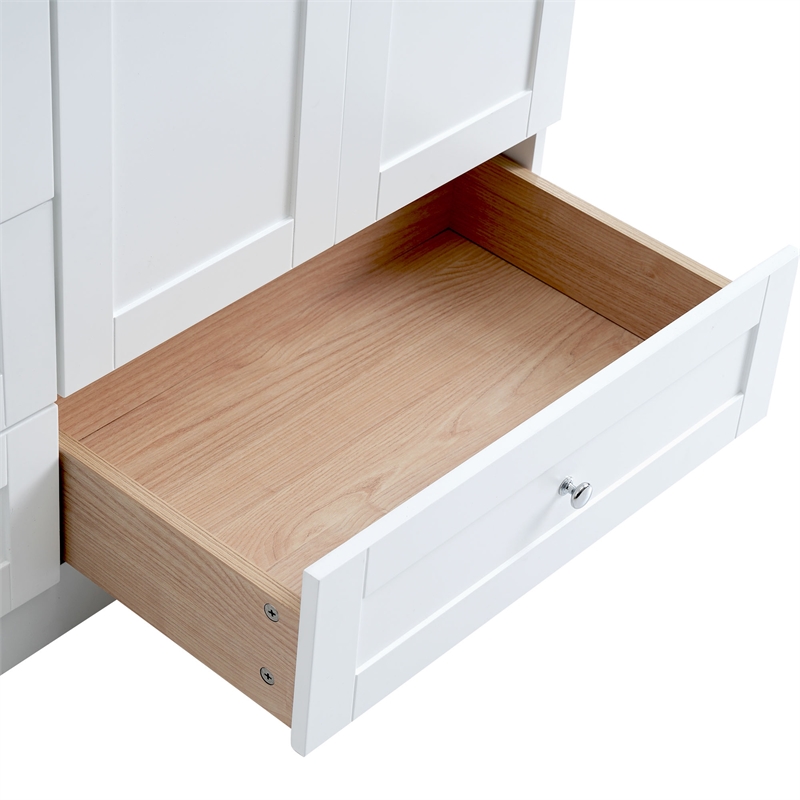 36 Shaker Style Free-Standing bathroom  White Solid Wood Vanity