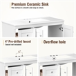 36 Shaker Style Free-Standing bathroom  White Solid Wood Vanity