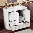 36 Shaker Style Free-Standing bathroom  White Solid Wood Vanity