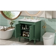 30 Green Solid Wood Bathroom Vanity with ceramic Sink and  Cabinet