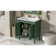 30 Green Solid Wood Bathroom Vanity with ceramic Sink and  Cabinet
