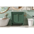 30 Green Solid Wood Bathroom Vanity with ceramic Sink and  Cabinet