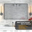 36  Glossy Black Aluminum Framed Rectangle Bathroom Wall Vanity Mirror