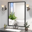 36  Glossy Black Aluminum Framed Rectangle Bathroom Wall Vanity Mirror