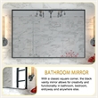 36  Glossy Black Aluminum Framed Rectangle Bathroom Wall Vanity Mirror