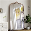 Brown Arched Full Length Mirror 66 Metal Framed Ornate Floor Mirror