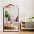 Brown Arched Full Length Mirror 66 Metal Framed Ornate Floor Mirror