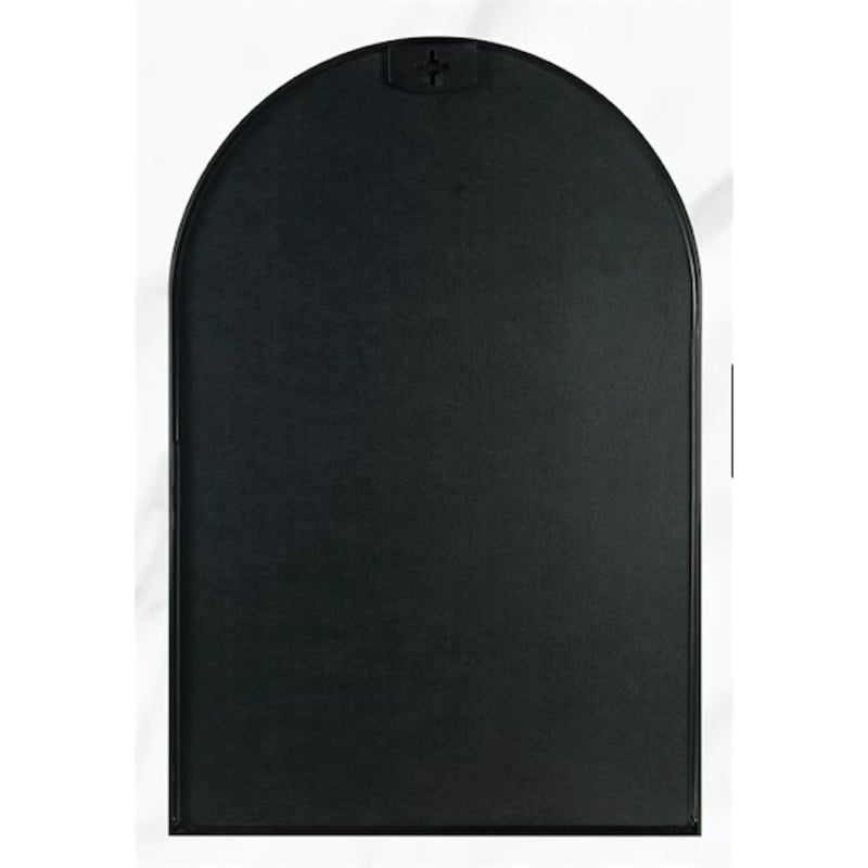 24 Black Metal Framed Arched Bathroom Wall Mirror Metal Wood Black