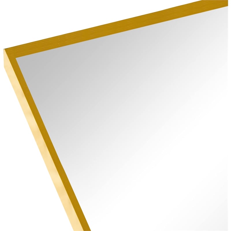 20 Gold Arched Bathroom Mirror Metal Frame and Wood Design modern mirror