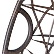 Brown Rattan Teardrop Hanging Egg Chair with Water-Resistant Cushions