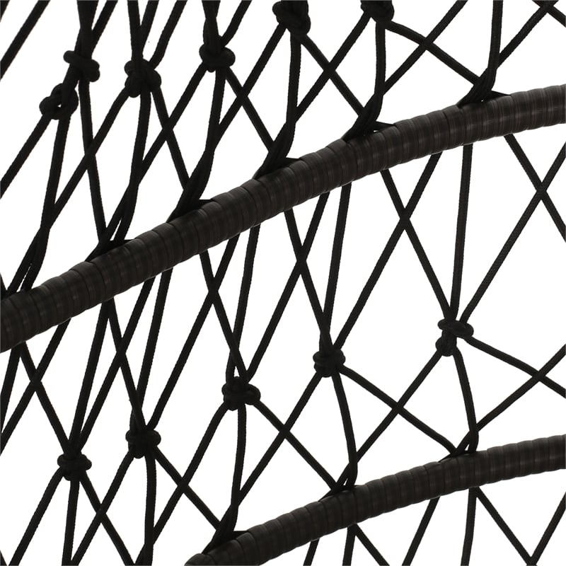 Brown Fabric Foldable Hanging Chair for Indoor and Outdoor Use