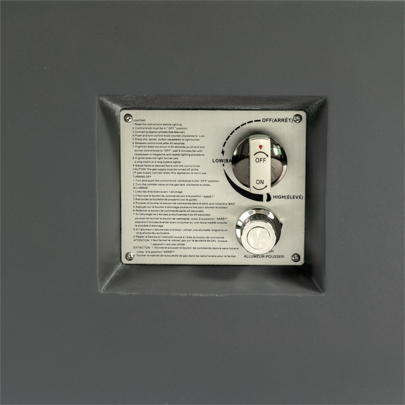 Concrete Light Gray Propane Natural Gas Fire Pit Table for Patio Use