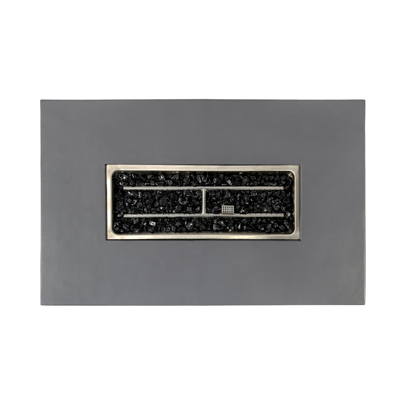 Concrete Light Gray Propane Natural Gas Fire Pit Table for Patio Use