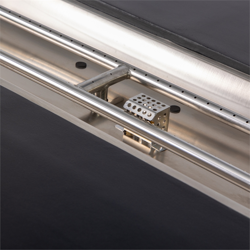 Charcoal Concrete Propane/Natural Gas Fire Pit Table Outdoor