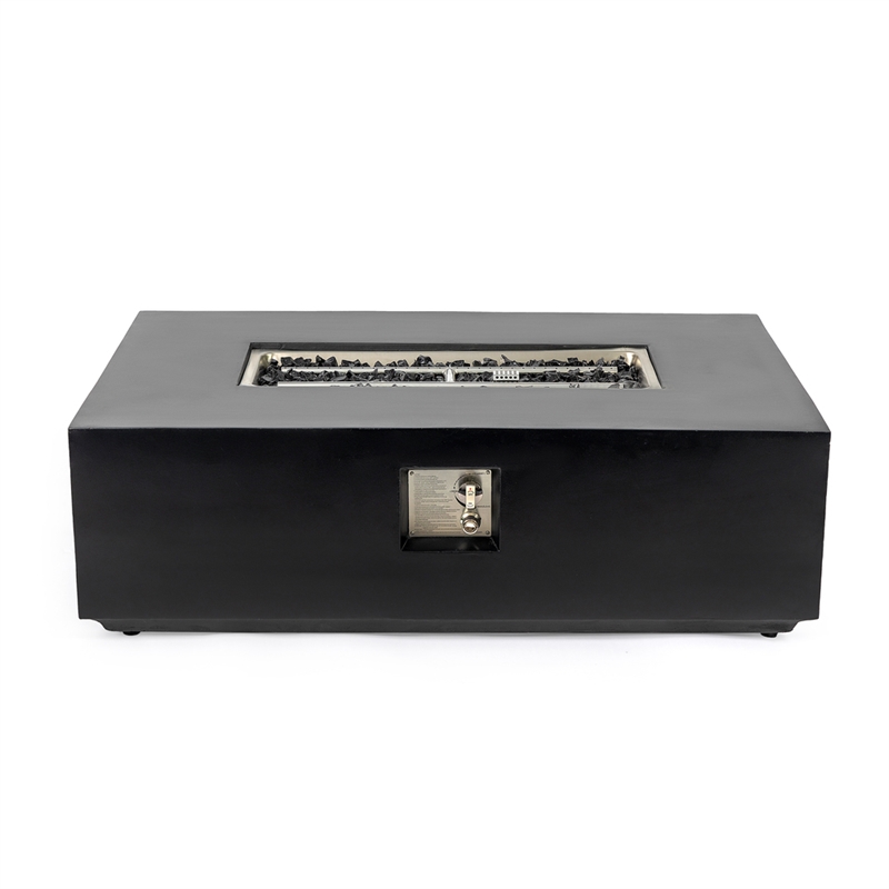 Charcoal Concrete Propane/Natural Gas Fire Pit Table Outdoor