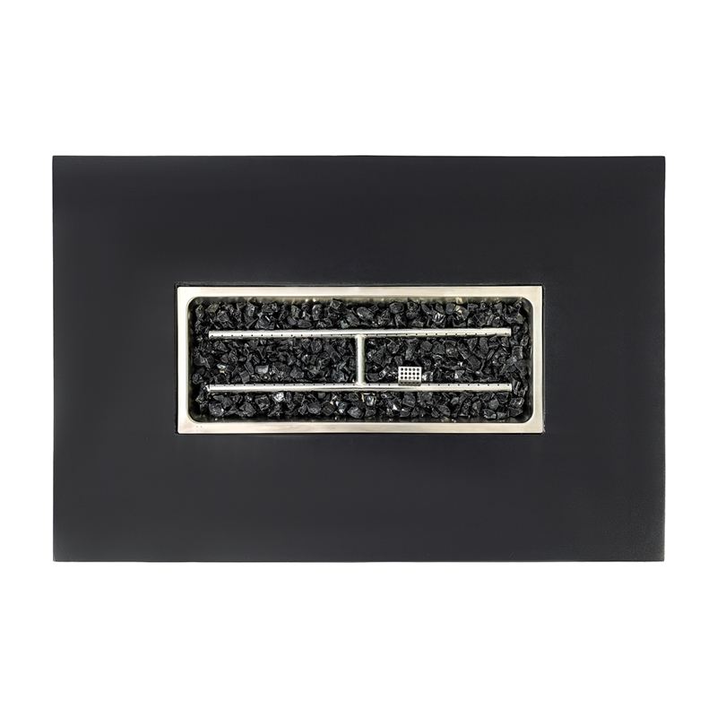 Charcoal Concrete Propane/Natural Gas Fire Pit Table Outdoor