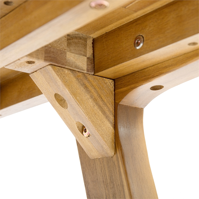 Teak Wood Outdoor Dining Table for Weather Resistant Patio and Garden Use