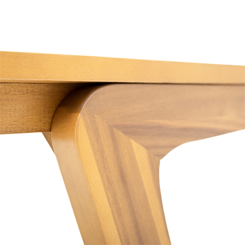 Teak Wood Outdoor Dining Table for Weather Resistant Patio and Garden Use
