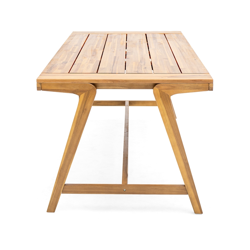 Teak Wood Outdoor Dining Table for Weather Resistant Patio and Garden Use