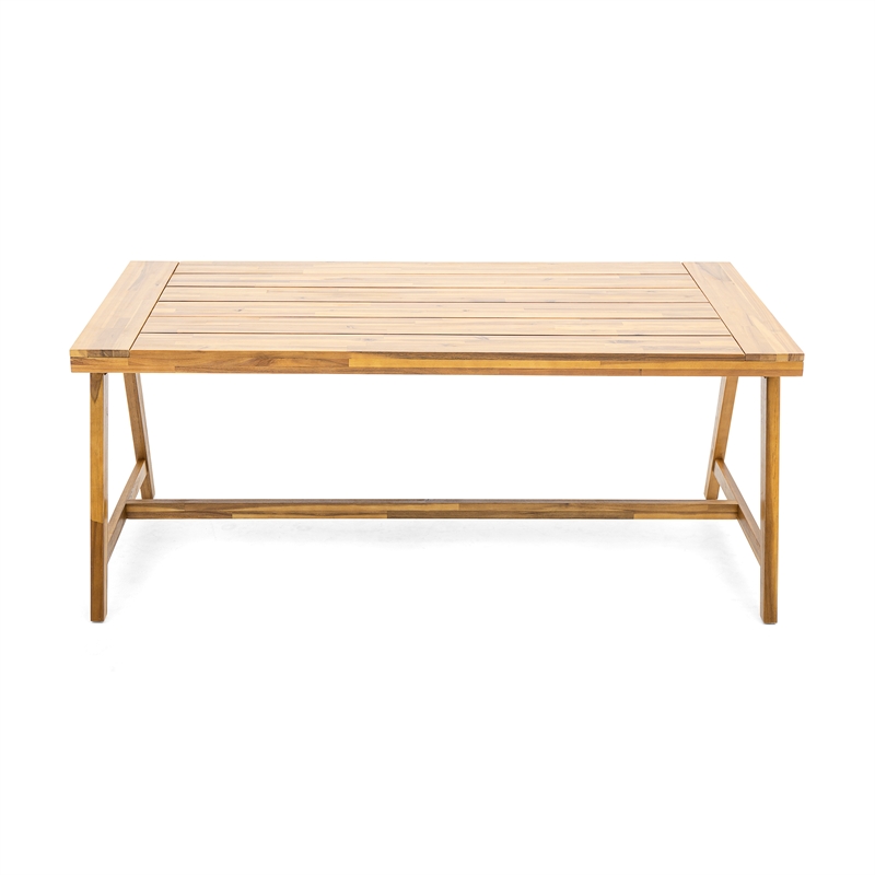 Teak Wood Outdoor Dining Table for Weather Resistant Patio and Garden Use