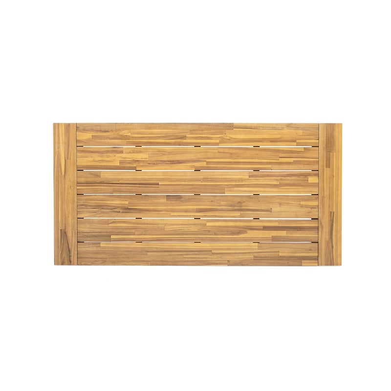 Teak Wood Outdoor Dining Table for Weather Resistant Patio and Garden Use