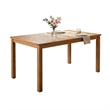 67 Natural Wood Rectangular Outdoor Patio Dining Table for Garden and Poolside