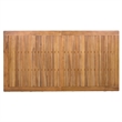 67 Natural Wood Rectangular Outdoor Patio Dining Table for Garden and Poolside