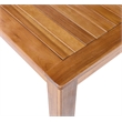 67 Natural Wood Rectangular Outdoor Patio Dining Table for Garden and Poolside