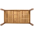 67 Natural Wood Rectangular Outdoor Patio Dining Table for Garden and Poolside