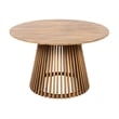 47.25  Teak Wood Round Outdoor Patio Dining Table for Backyard and Lawn