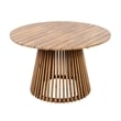 47.25  Teak Wood Round Outdoor Patio Dining Table for Backyard and Lawn