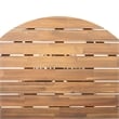 47.25  Teak Wood Round Outdoor Patio Dining Table for Backyard and Lawn