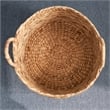 15 Round Water Hyacinth Woven Basket with Handles for Storage