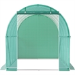 14.8ft Green Steel Walk-in Tunnel Greenhouse with 8 Roll up Windows