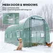 Green Steel Walk-in Tunnel Green house with 2 Support Rods