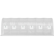 White Polyester Walk in Tunnel Greenhouse with 12 Roll up Windows