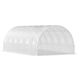 White Polyester Walk in Tunnel Greenhouse with 12 Roll up Windows
