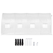 White Polyester 15 Walk-in Tunnel Greenhouse with 8 Mesh Windows  Zippered Door