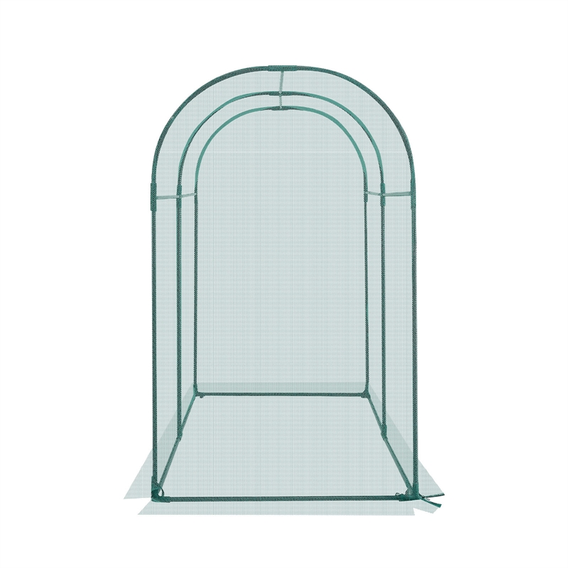 Green Polyester 5.9ft Crop Cage Plant Protection Tent with Zippered Door