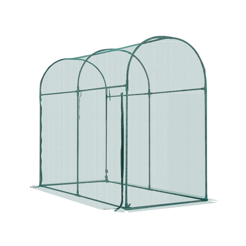 Green Polyester 5.9ft Crop Cage Plant Protection Tent with Zippered Door