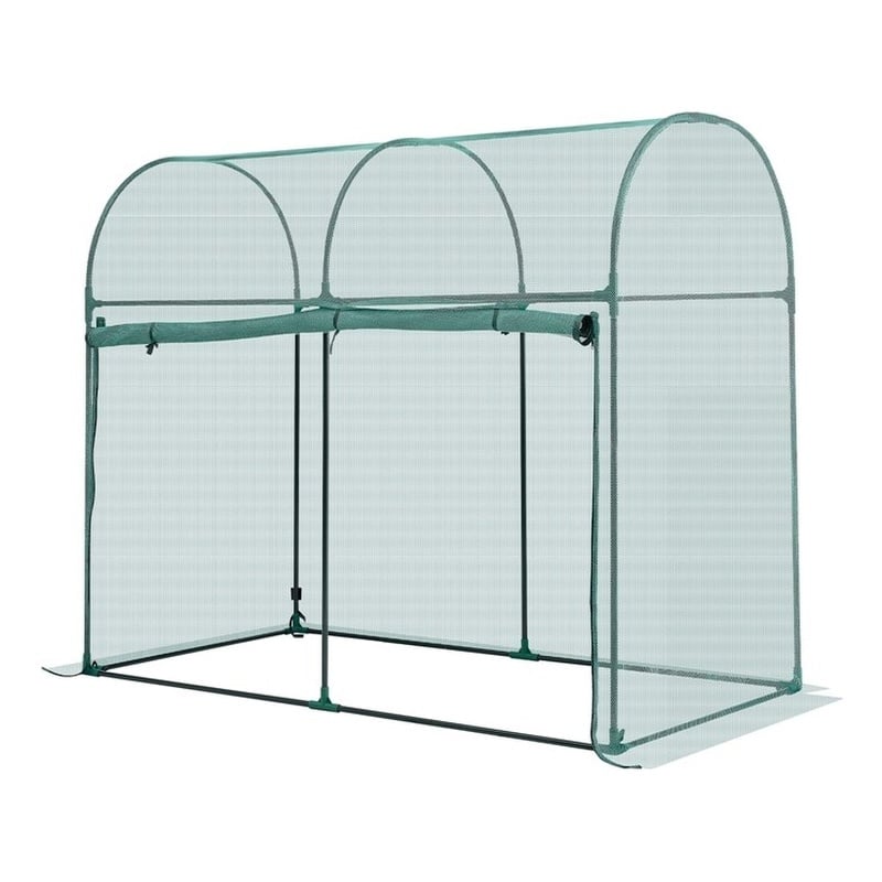 Green Polyester 5.9ft Crop Cage Plant Protection Tent with Zippered Door