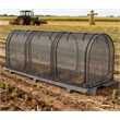 Black Steel Crop Cage Plant Protection Tent with Zippered Doors and Stakes