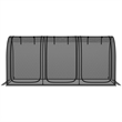 Black Steel Crop Cage Plant Protection Tent with Zippered Doors and Stakes