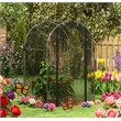Black Steel Galvanized Crop Cage Plant Protection Tent with Zippered Door