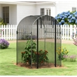 Black Steel Galvanized Crop Cage Plant Protection Tent with Zippered Door