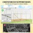 White Steel Walk-in Tunnel Greenhouse Hoop House