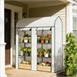 White Steel Portable Mini Greenhouse with Spacious Design