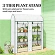 White Steel Portable Mini Greenhouse with Spacious Design